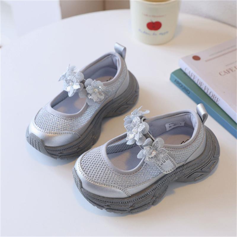 New Summer Children Shoes Mesh Breathable Flower Kids Casual Shoes Fashion Outdoor Girls Sneakers Size 26-37