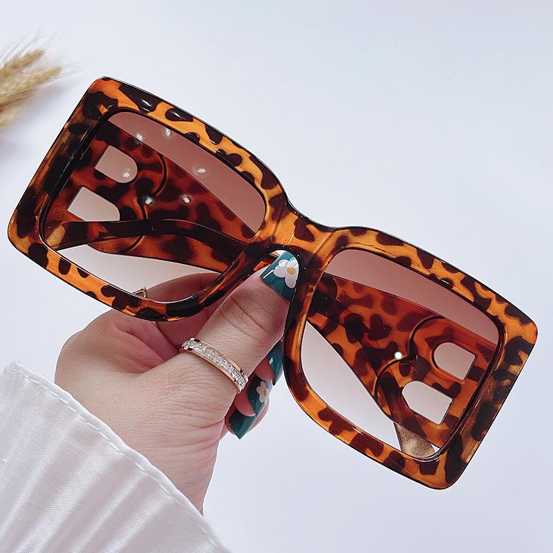 Oversized Square Vintage Sunglasses Fashion Designer Brand Cat Eye Sun Glasses for Women Stylish Oculos De Sol
