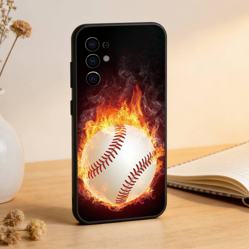 

Baseball Phone Case For Samsung S25,S24,S21,S22,S23,S30,Ultra,S20,Plus,Fe,Soft Silicone Black Cover Samsung S30plus5G