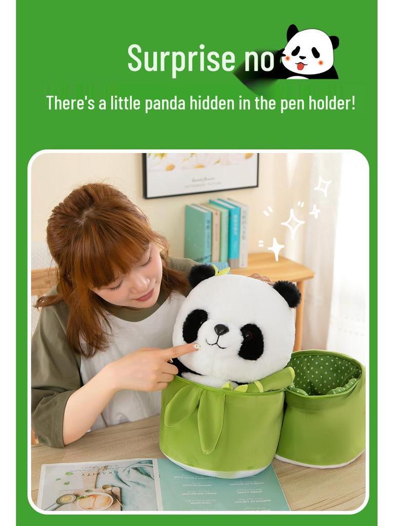 Bamboo Panda Plush Toy: Cute Floral Stuffed Animal Sleep Companion & Cloth Doll - Ideal Children's Birthday Gift for Girls