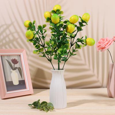 Artificial Fruit Tree Home Decor Plant Bonsai Small Potted Plastic Flower Fortune Orange Kumquat Fruit Tree