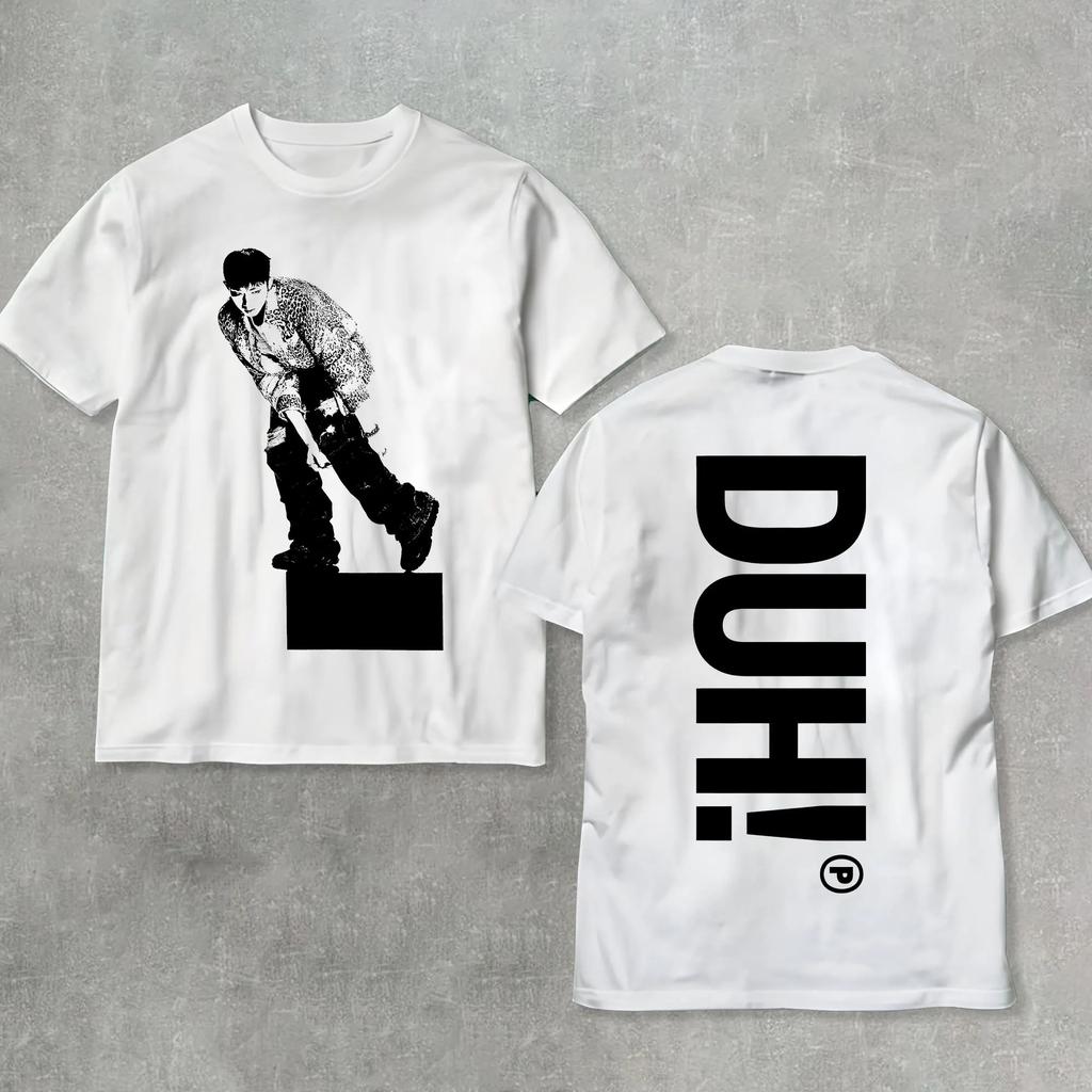 Summer Y2k P1Harmony DUH Same T-shirt Kpop Print Summer Short Sleeve Tee for Fans Women Clothing Streetwear Unisex T Shirts