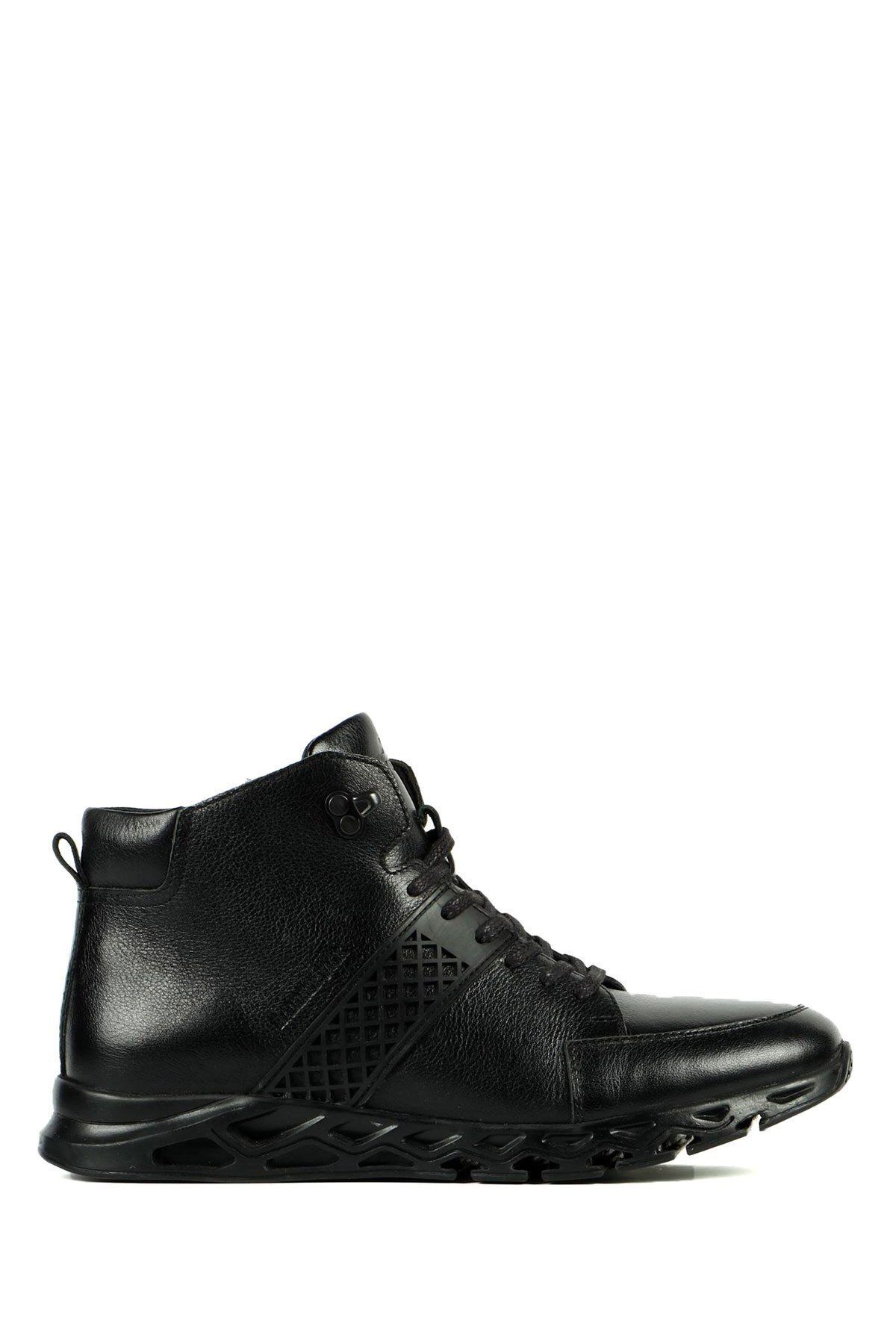 

Men s Fashion Genuine Leather Flat Heeled Booties Black Outdoor Boots Shoes 40