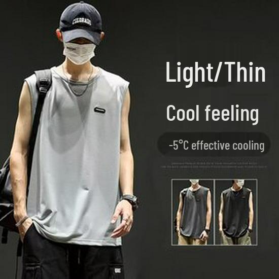 Calças Retas de Verão Masculinas de Seda Gelo de Secagem Rápida - Finas, Modernas, para Negócios e Esporte Casual