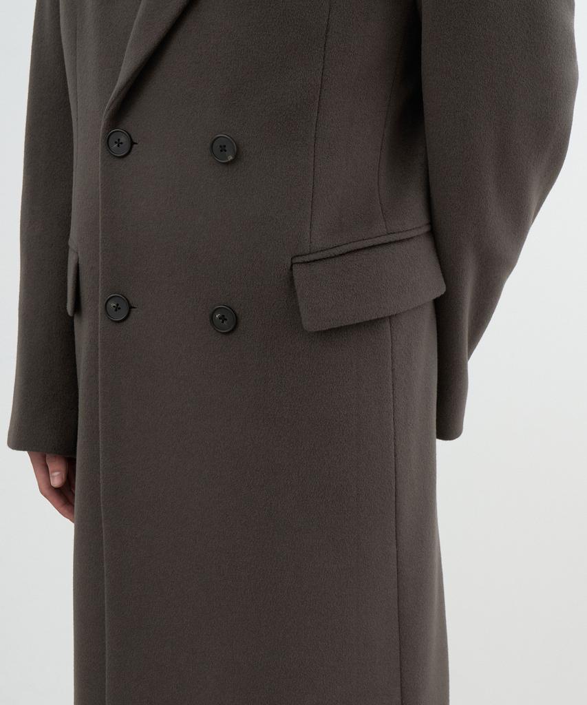 Musinsa Standard Cashmere Blend Masculine Double Chesterfield Long Coat [Khaki Brown]