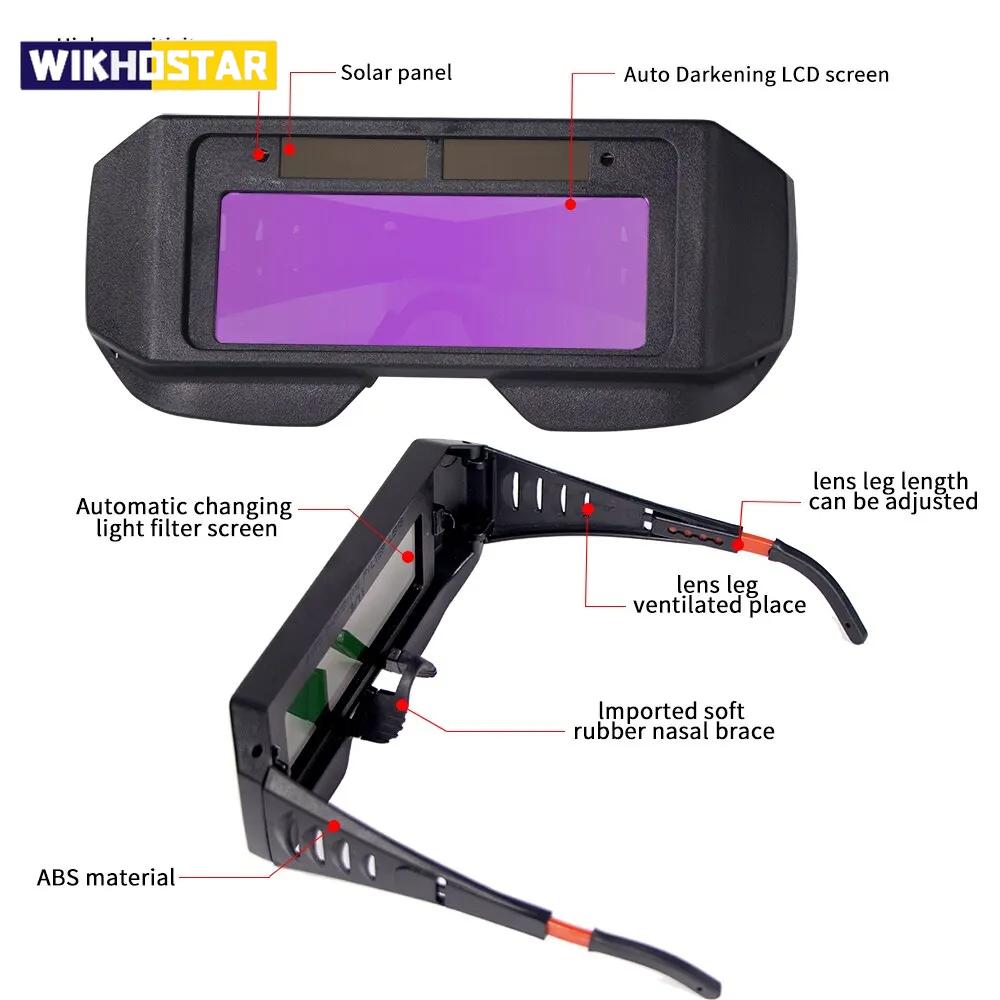 Solarbetriebener Schweißhelm, automatische Verdunkelung, Schweißbrille, LCD-Schweißerbrille für WIG, MIG, MMA, Plasma-Schweißerbrille
