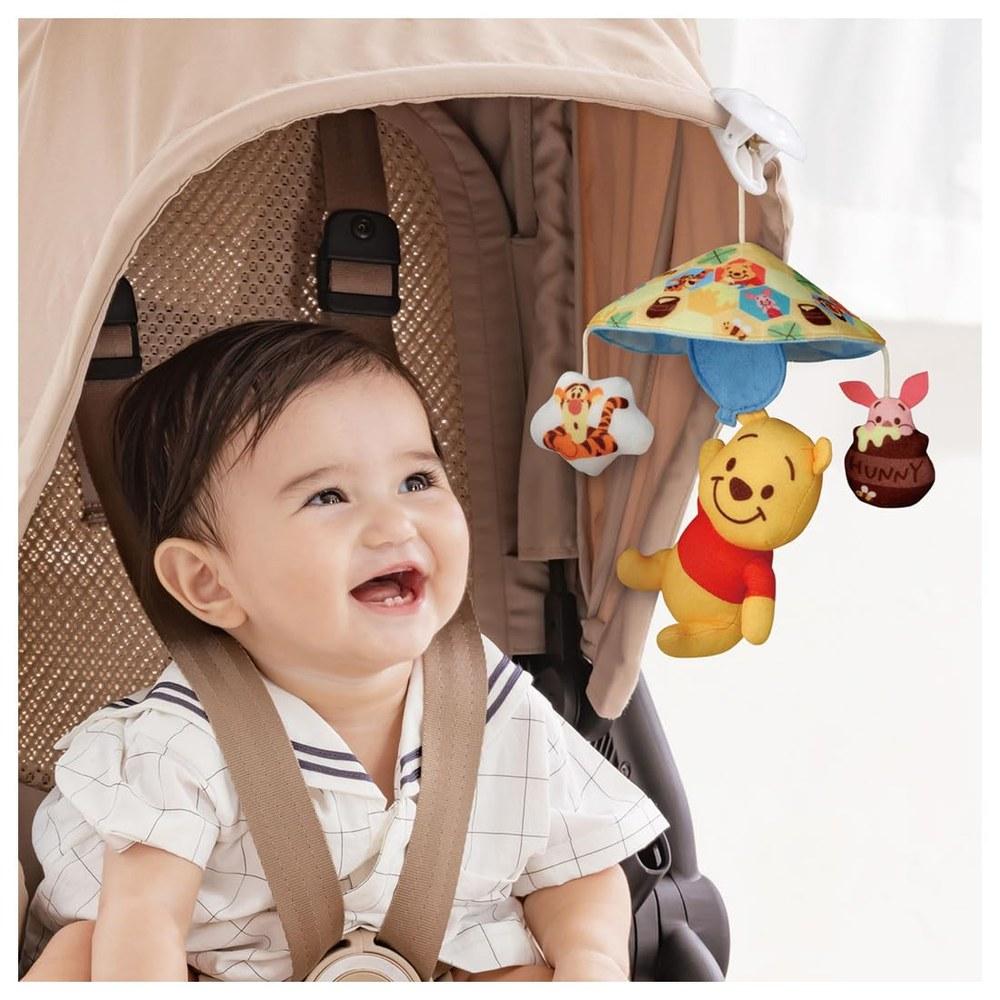 Disney Fluffy Mini Plush Toy Winnie the Pooh - Stroller Toy for Babies