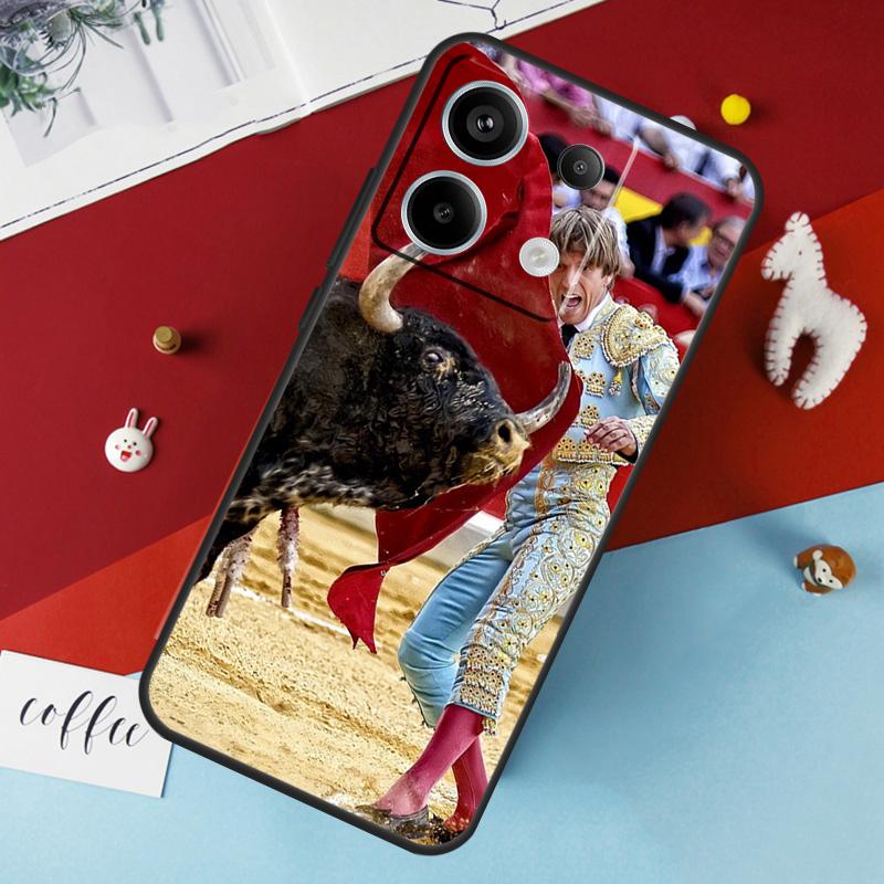 Bullfight Bull Fighter Case For Xiaomi Redmi Note 13 Pro 14 12 11 10 15 Pro Plus Redmi 10C 12C 13C 14C 15C 15 Cover