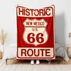 1pc Blanket U.S. Route 66(0) Print Design, Lightweight Blanket for Sofa, Bed- Soft &Warm, Gift for All Seasons like Christmas, Halloween