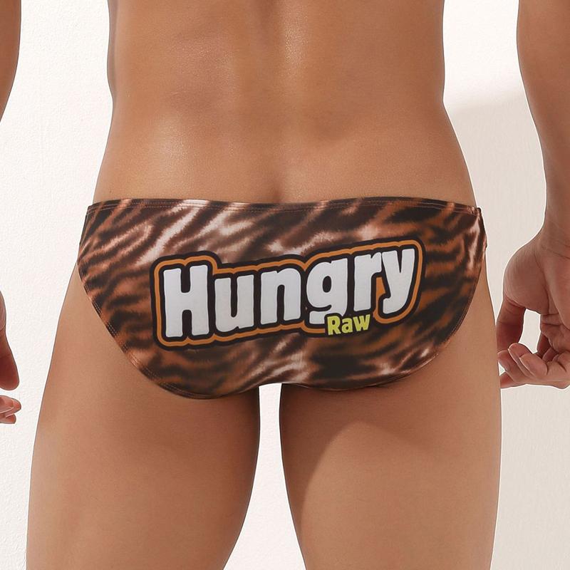Men's Fashion Sexy Briefs Low-Waist Tight-Fit Small Briefs Skin-Fit Underwear with Printed Letters