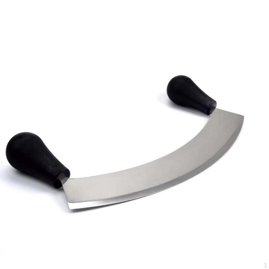 Pizza Rocker Knives Stainless Steel Cutter Double Handle Kitchen Tool for Home