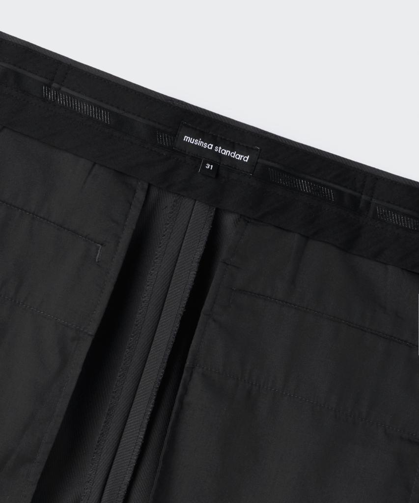 MUSINSA STANDARD Whipcord Straight Hidden Banding Slacks [Gray]
