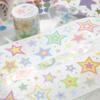 50mm * 2m Kawaii Funkelnder Sandkreis Stern Grunddekoration Stanzaufkleberband DIY Tagebuch Album Scrapbooking Material