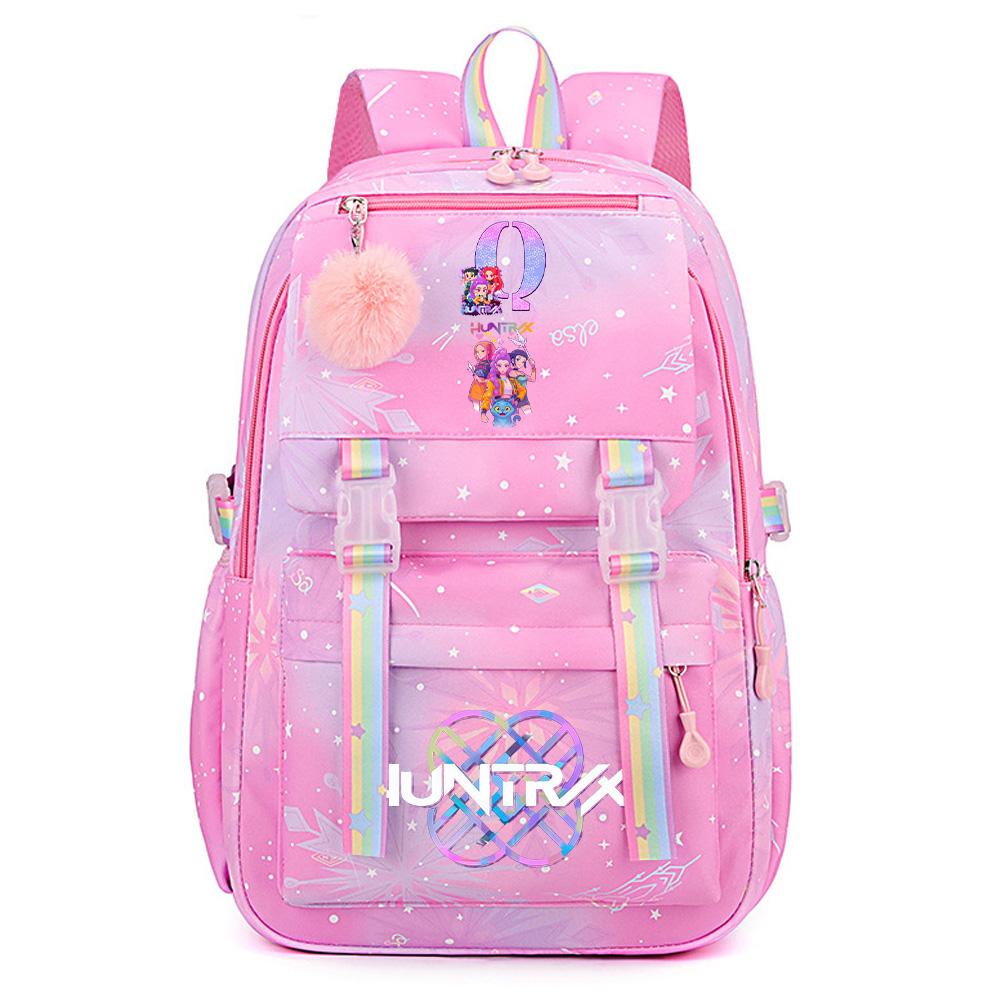 Rucsac Drăguț Anime K-Pop Vânători de Demoni Imprimat pentru Adolescent Student Fată Băiat Rucsac Rucsac Capacitate Mare Geantă de Călătorie Mochila