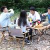 Wood Grain Camping Folding Chair Carbon Steel Comfortable Armrest Kermit Chair Durable Sturdy Outdoor Stool Travel Leisure