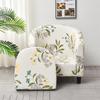 Flowers Print Club Sofa Covers Stretch Spandex Armchair Slipcovers Tub Chair Covers Single Sofa Cover for Living Room Bar Home
