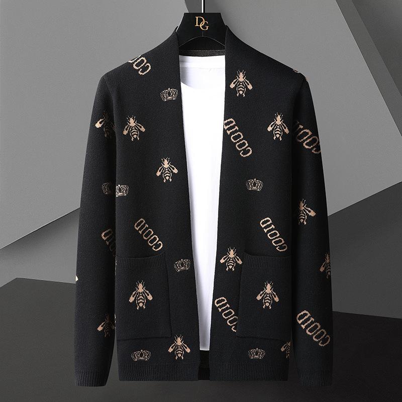 Direct supply, hot sale, fashionable personalized imitation mink non-pilling cardigan sweater, knitted sweater men's coat