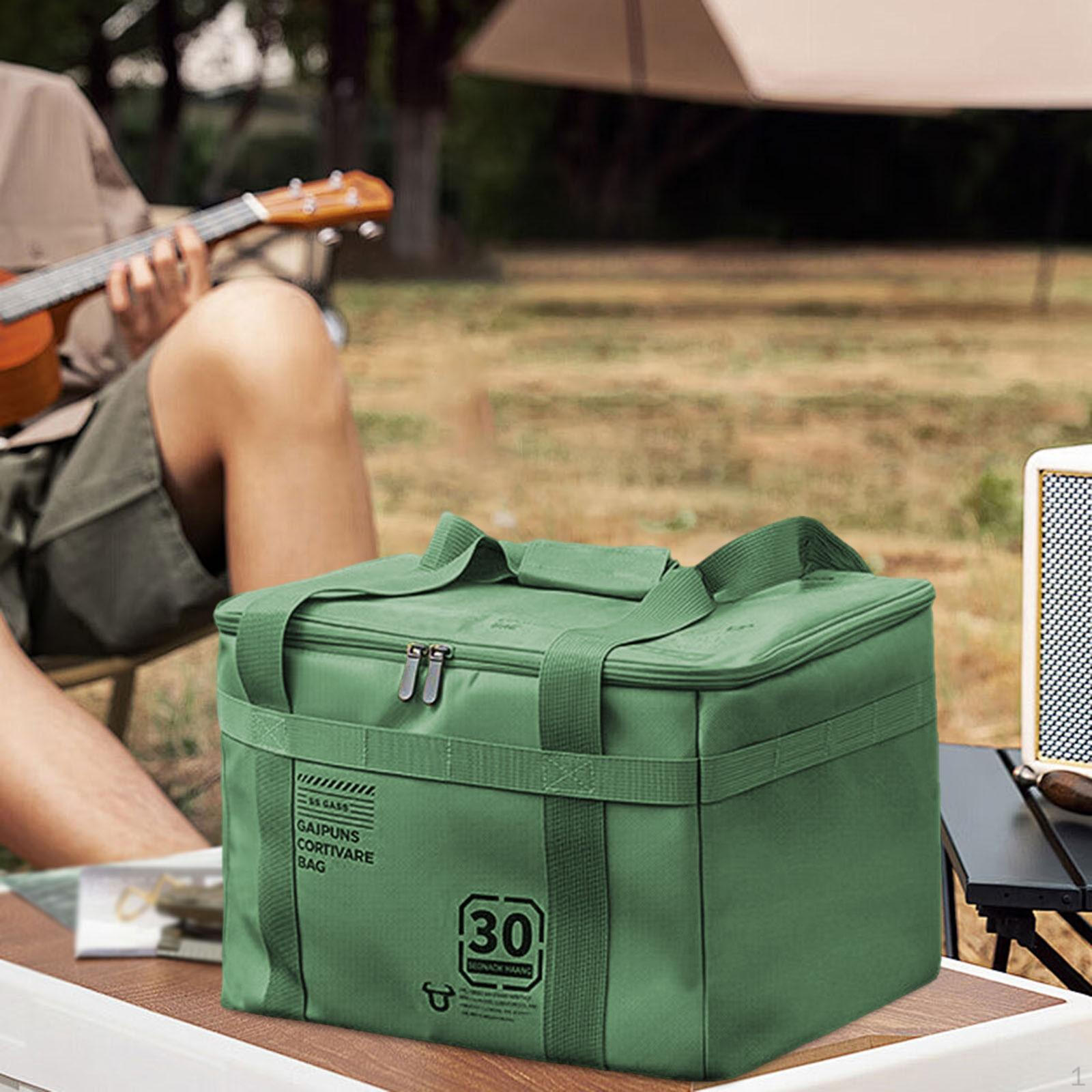 

Сумка для хранения для кемпинга, вместимостью 30 л, портативная дорожная сумка-органайзер для багажника зелёный