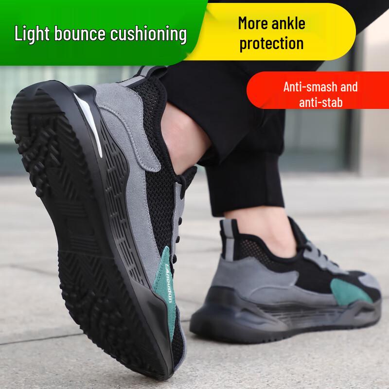 Men's Lightweight Breathable Steel Toe Safety Work Shoes