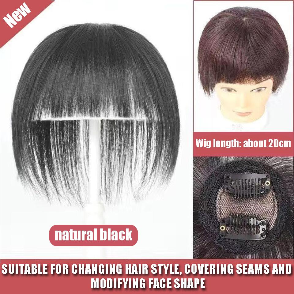 WTB Head Replacement Block Synthetic Wig Female Natural Hair Cover Breathable Straight Hair One-piece Replacement Piece Wig
