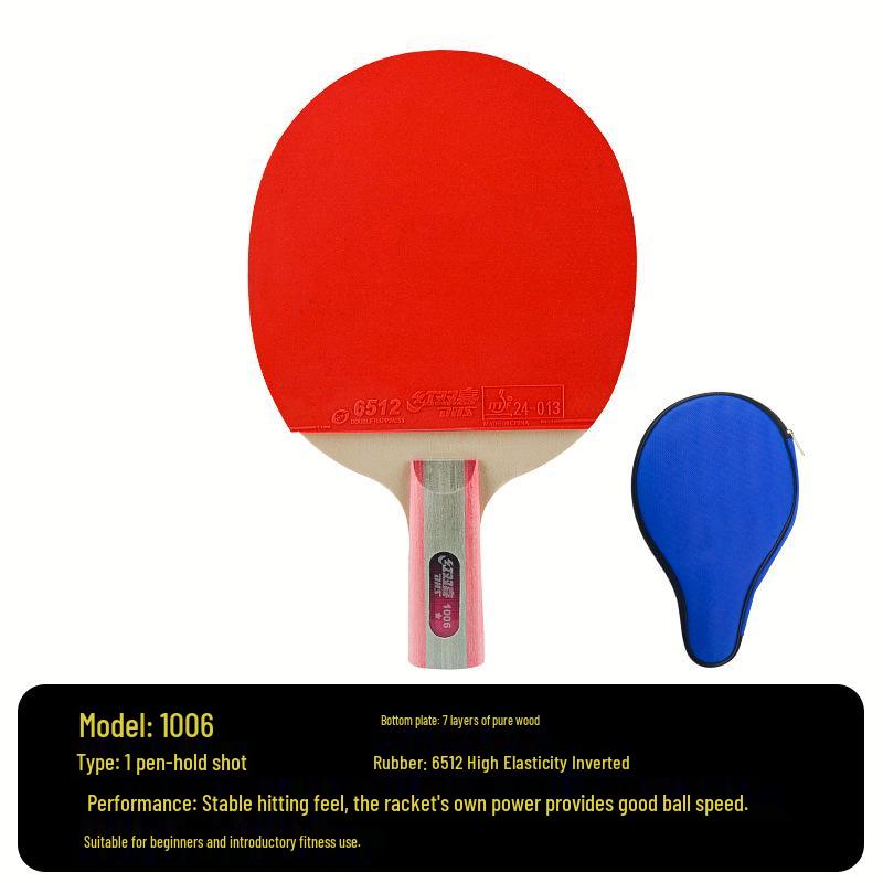 Genuine Double Happiness Table Tennis Racket for Beginners: Children's Professional 3-Star 4-Star Horizontal/Vertical Bat.