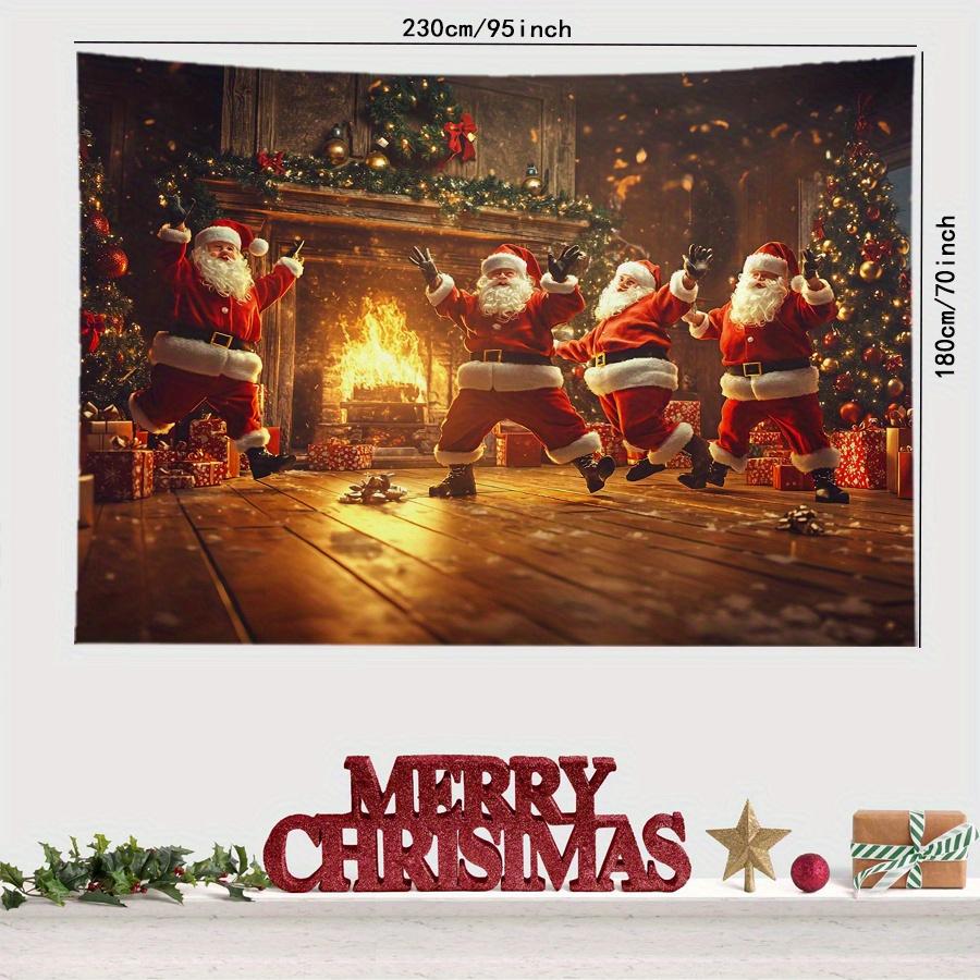 Christmas  Santa Claus Fireplace Wall Hanging Tapestry Christmas Wall Hanging Tree Wall Hanging Gorgeous Christmas Tree Fireplace Gifts