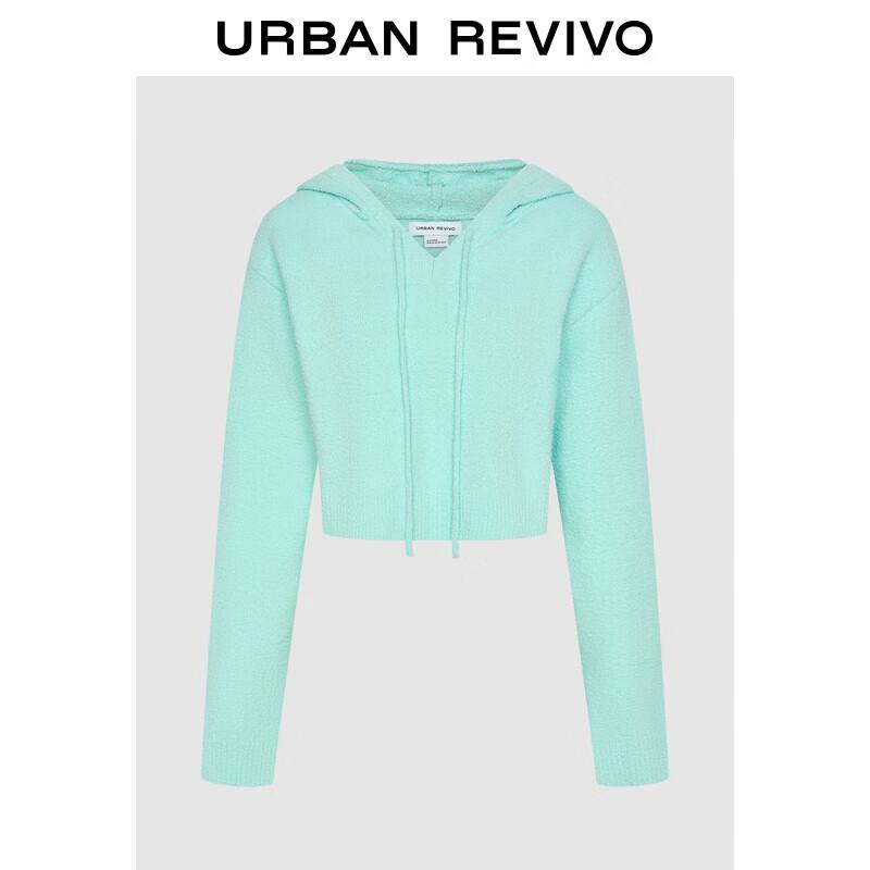 

UR Women s 2024 Winter Solid Hooded Short Knit Sweater S