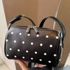 Fashion Polka Dot Print New Soft Durable Vintage Tote Large Capacity Premium Texture Soft Durable Outdoor Shoulder Crossbody Bag