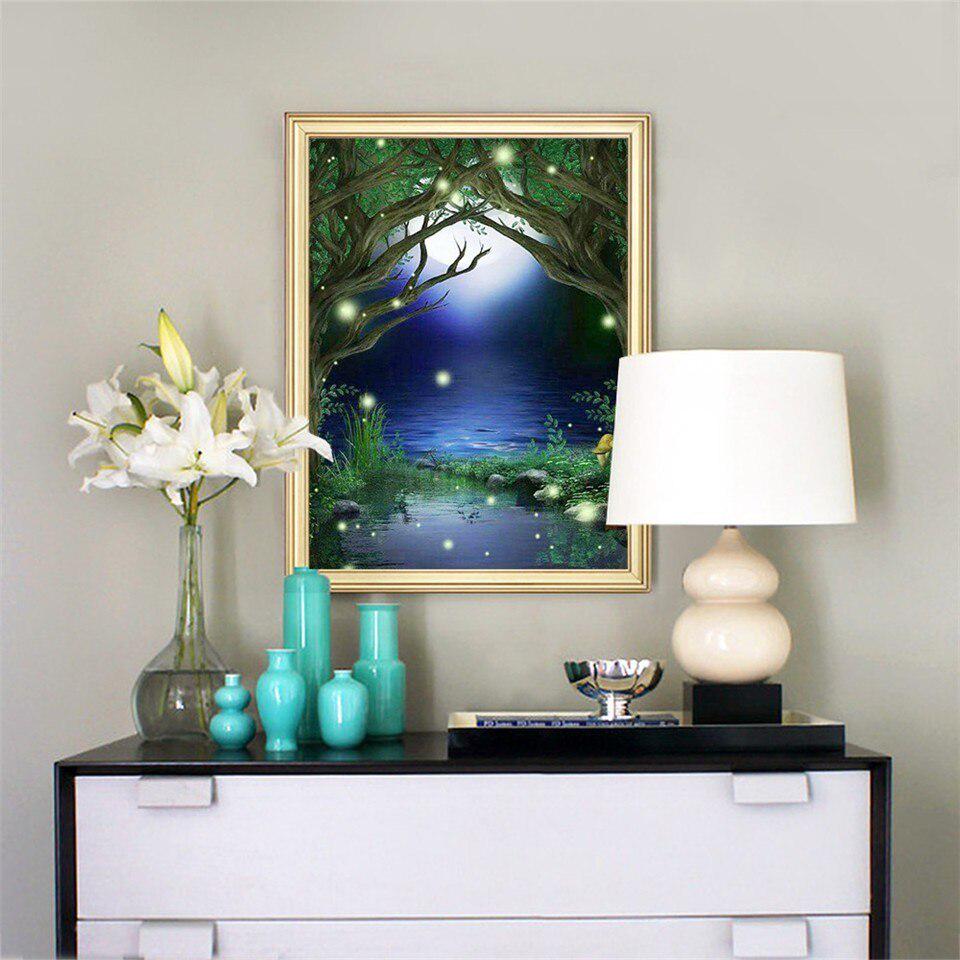 Cross Stitch Diamond Full Painting Display Landscape Full Round 5d Diy Diamond Embroidery