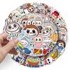 50 Cartoon-Sticker, Personalisierte Niedliche Rabubuguka Dekorations-Aufkleber für Wasserbecher und Mobiltelefone
