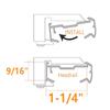 Pack of 6 Portable Blinds Shade Brackets Clip for 3/4Inch Shade Suitable for Honeycombs and Cellular Window Treatments