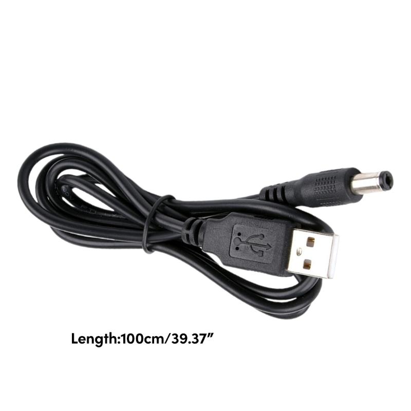 USB To DC5.5x2.5mm Adapter Cable Safe Charging Power Cable DC5.5x2.5 Cable Straight / Curved Head Multiple Protections