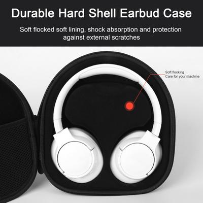 Headset Case Mesh Pocket with EAV Shockproof Handle Strap Portable Earphone Storage