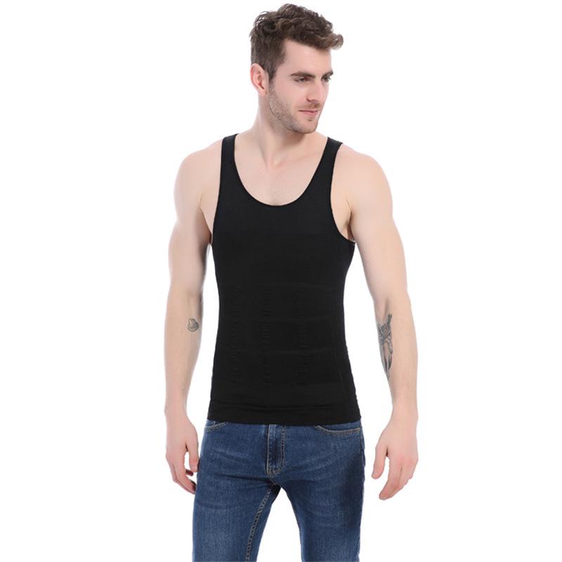 

Slim 100D Blended Yarn Men s Tummy Control Vest & Chest Binder Extra Large чёрный