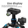 Ball Head Mount Camera Clamp Quick Release Aluminum Zinc Zinc Alloy Tripod Monopods Clamp  Camera Monopod