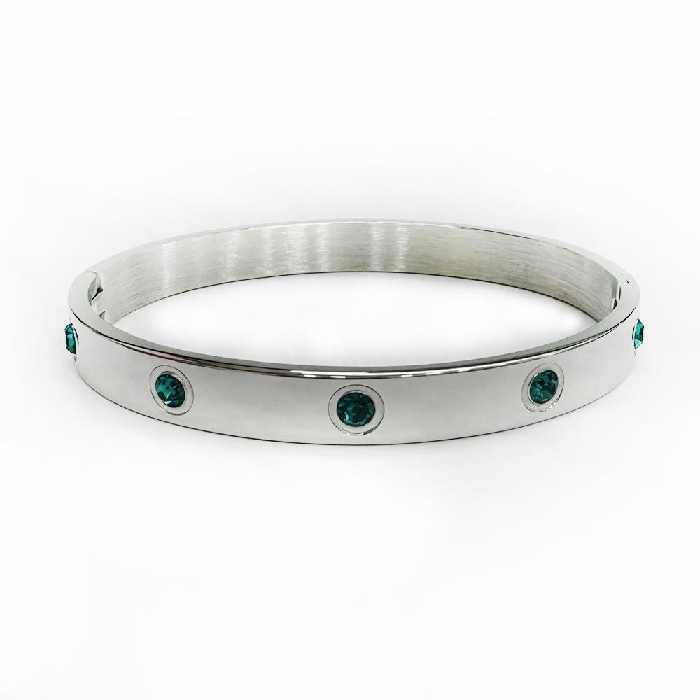 Stylish Men's & Women's Stainless Steel and Titanium Bracelets with Diamonds, Popular In Europe & America