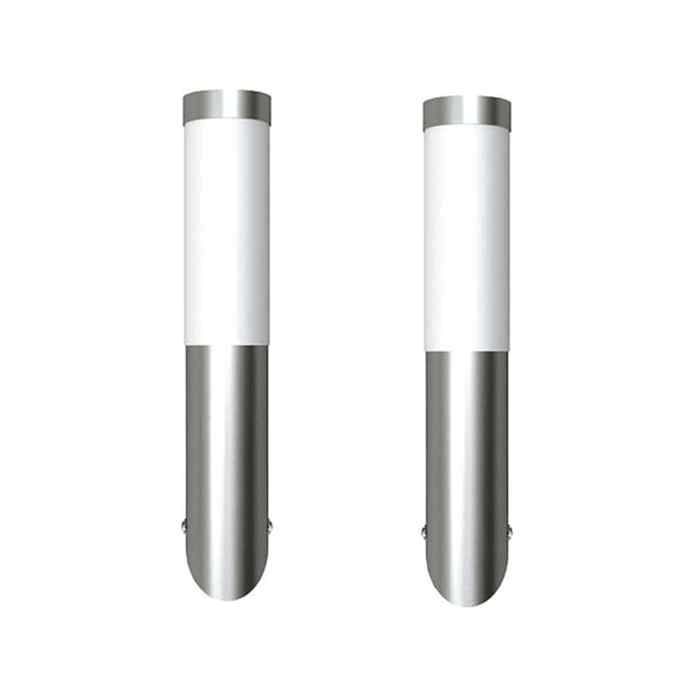 Applique murale d'extérieur - VIDAXL - Acier inoxydable - 1 ampoule - Gris