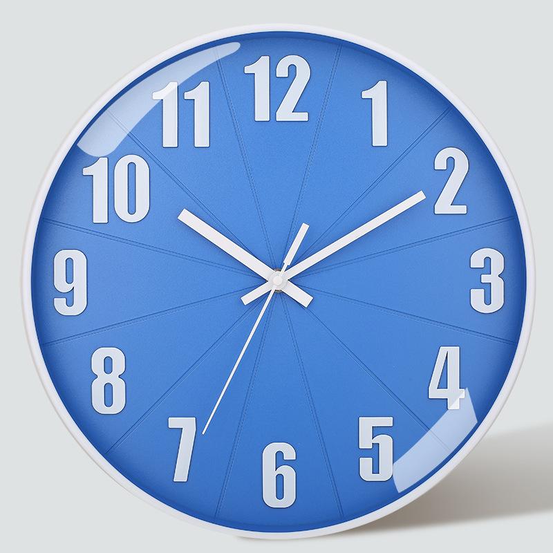 12 Inch 30CM Silent Wall Clock, Creative and Fashionable, Three-dimensional Digital Minimalist Clock for Home Living Room