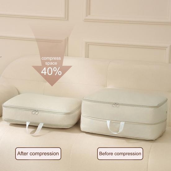 Kompressions-Aufbewahrungstasche mit Reißverschluss und Griff, Aufbewahrungskorb für Kleidung, Schrank-Organizer, Umzugspaket, Bettbezug, Bett