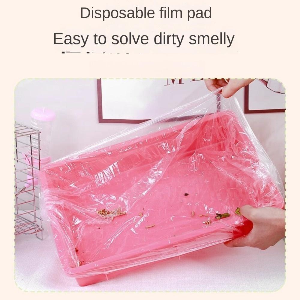 10pcs Elastic Rabbit Cage Tray Mat Transparent Bird Cage Tray Durable Pet Tray Cover  for Dog Cat