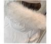 Women's Mid-Length Winter Cotton Jacket with Fur Collar - Korean Style Loose Fit, Plus Size Available