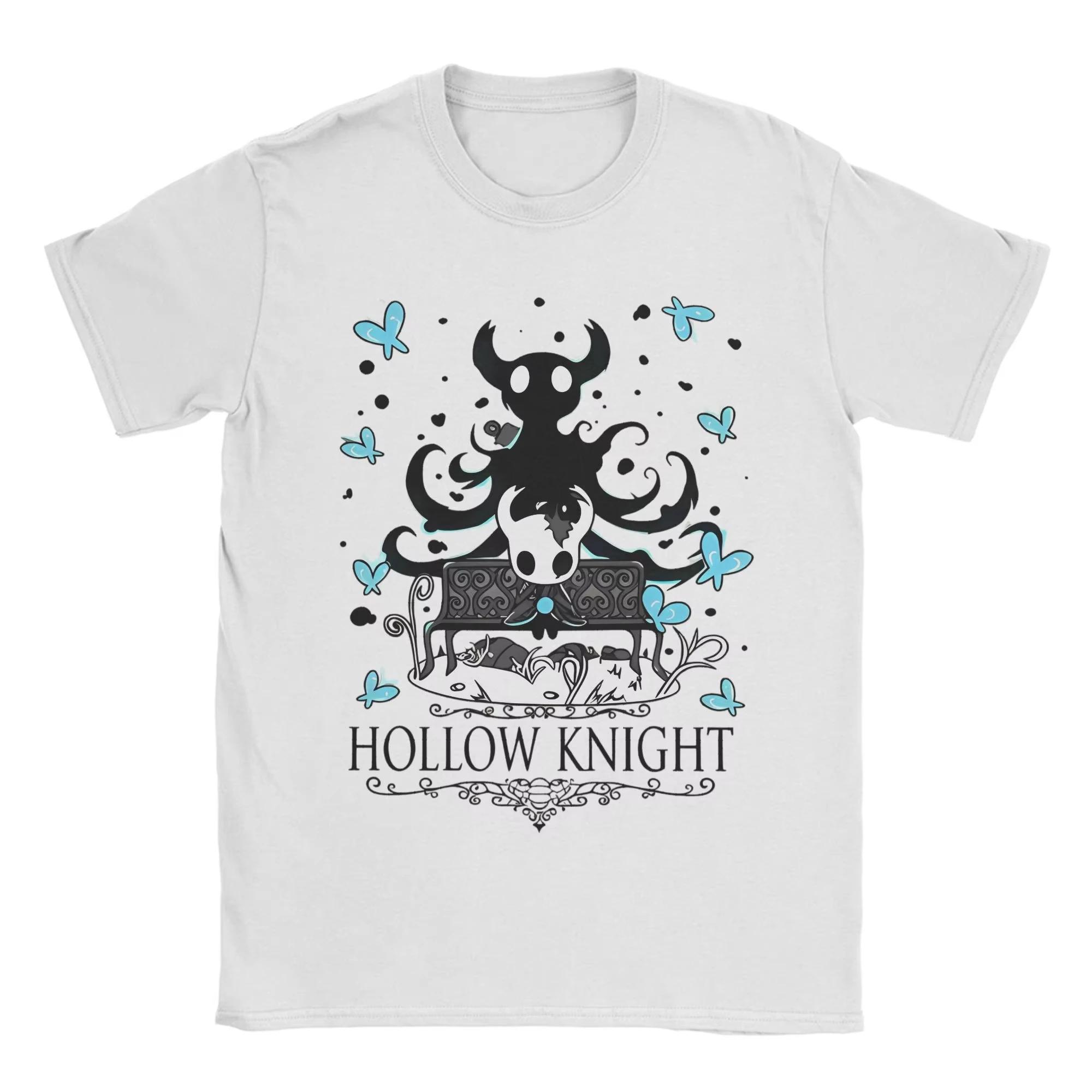 

Video Game Hollow Knight Inhabitants T-Shirt Beach T-Shirts Men 100 Cotton Breathable Clothes Short Sleeve Streetwear Tshirt Top 4XL