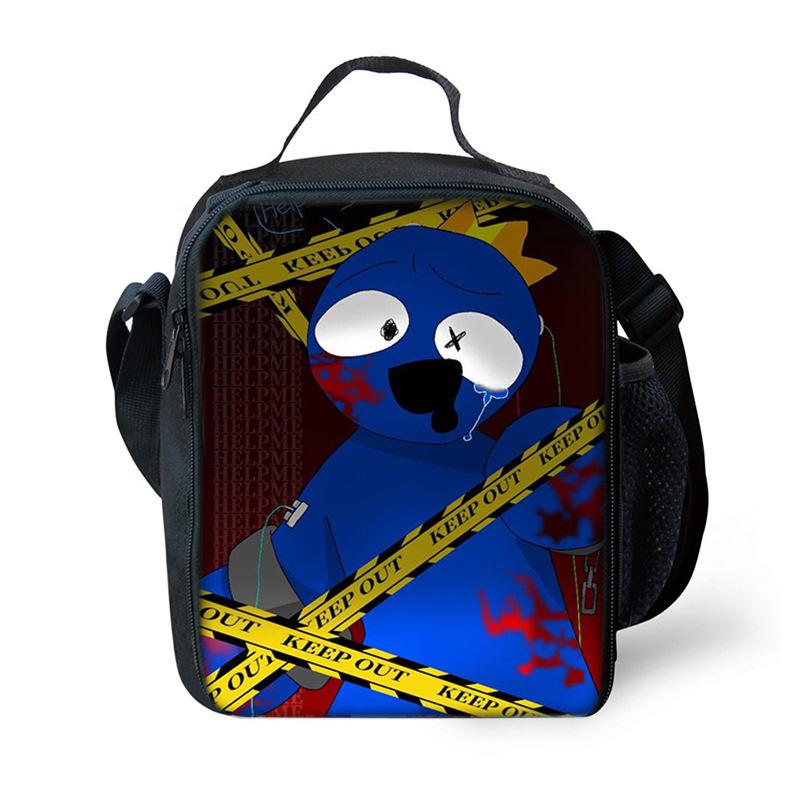 Rainbow Friends Rainbow Friends Lunch Bag Elementary School Picnic Bag Cartoon Shoulder Bag Satchel