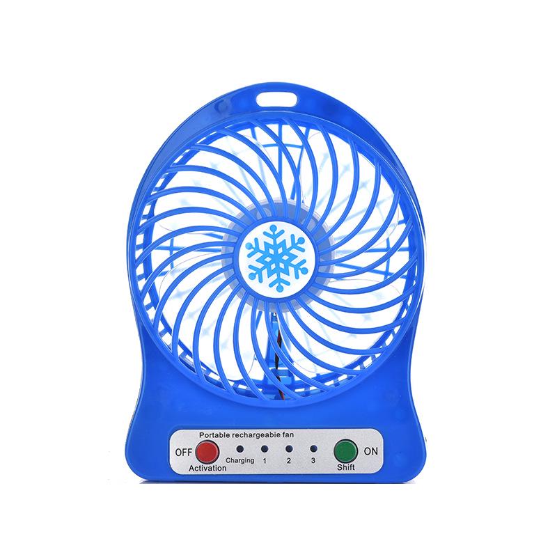 Southeast Asia USB Rechargeable Mini Handheld Desktop Fan 105*110*40 mm синий