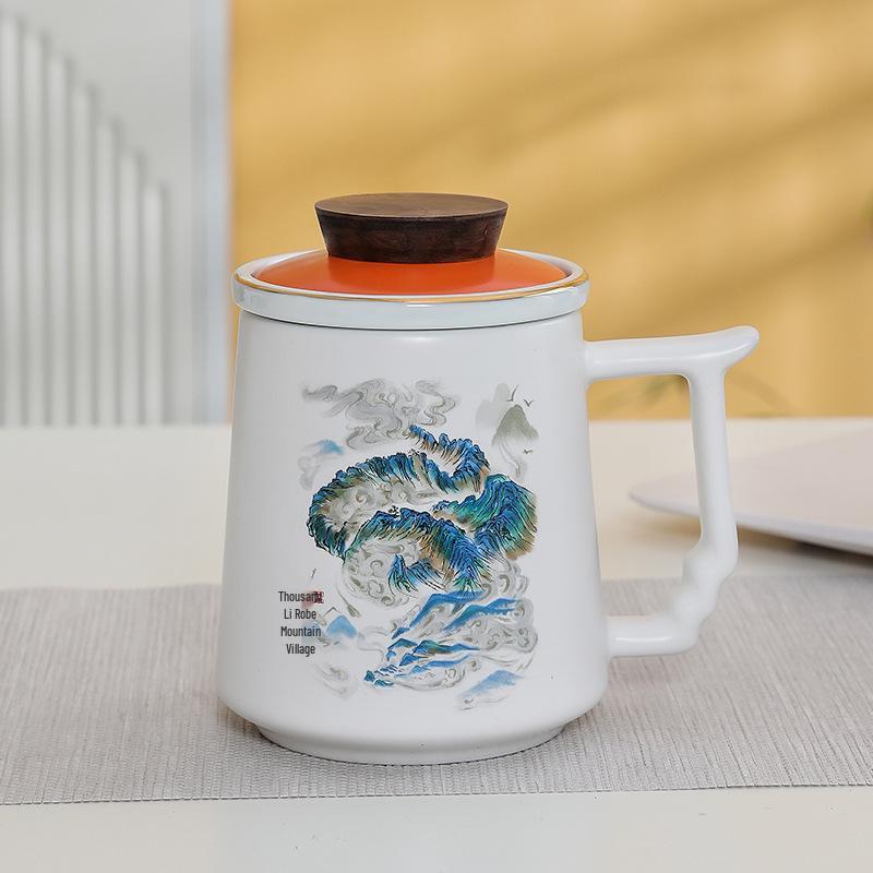 Premium Ceramic Mug with Custom Logo - Gift for Annual Company Event or Cultural Souvenir