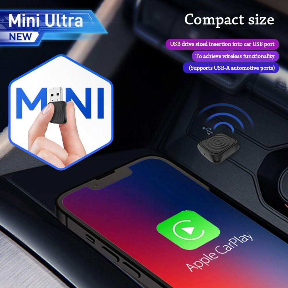 Mini Ultra Wireless CarPlay Adapter 2in1 Wired To Wireless Converter CarPlay Video Adapter  Car