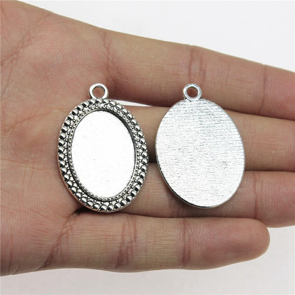 Owalna szklana baza kaboszonowa, oprawa, ramka pasująca 18x25mm 13x18mm, akcesoria, części, męska biżuteria, masywna, oryginalna dla Ciebie