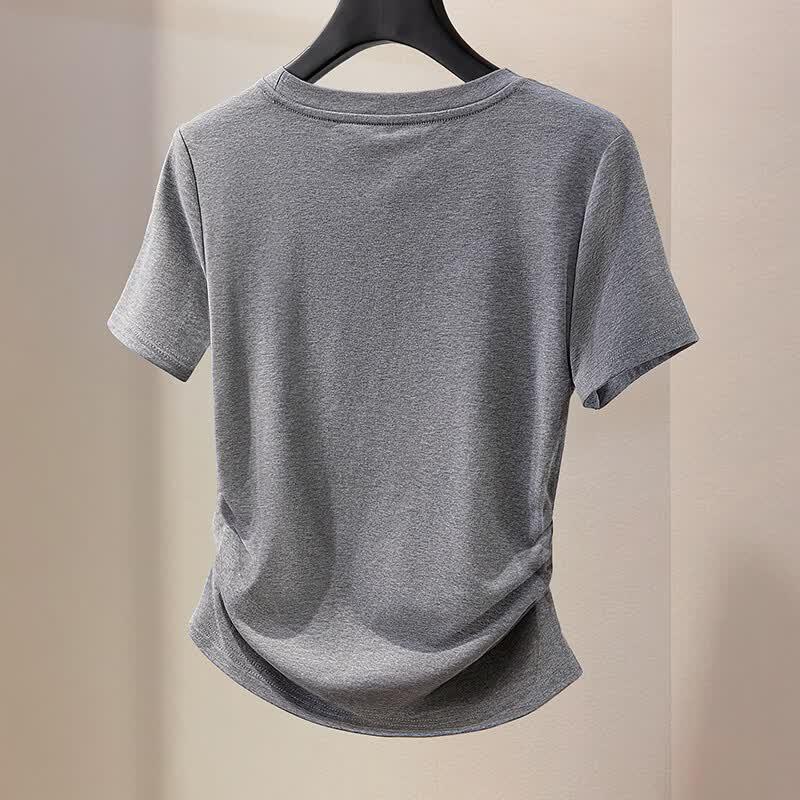 Women's Slim Fit Printed Round Neck T-shirt