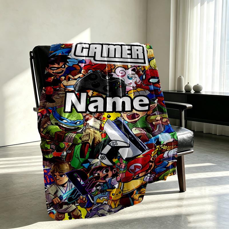 Custom Name Personalized Apex Legends Print Blanket, Home Decor, Bedroom, Sofa, Camping, Couch, Gifts for Birthday Christmas