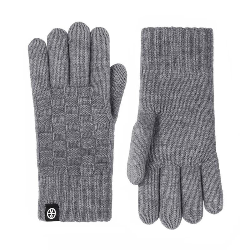 Xihong Winter Checkered Knitted Gloves